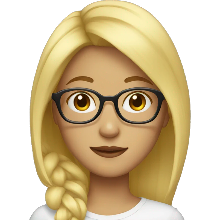 blond girl with glasses emoji