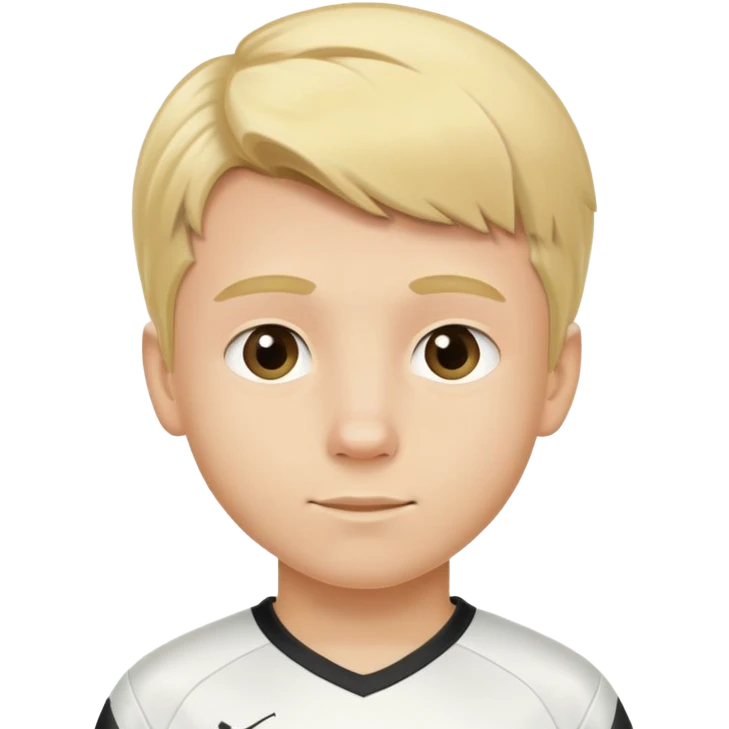 Cute blonde hair soccer boy emoji