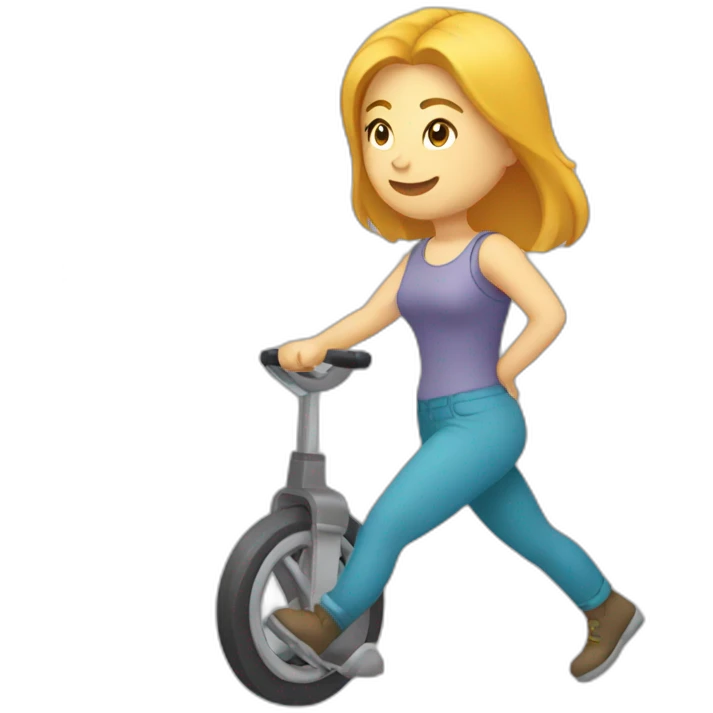 Femme entrain de faire une traction emoji