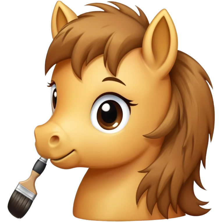 pony being brushed emoji