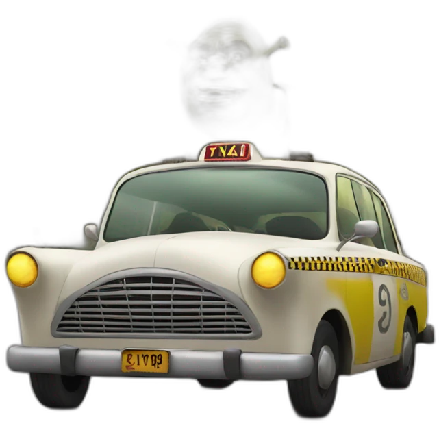 Shrek stoping a taxi emoji