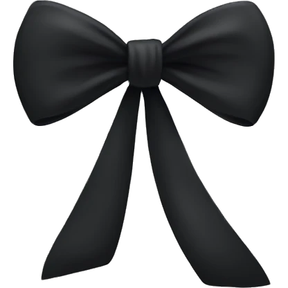 Thin black bow emoji