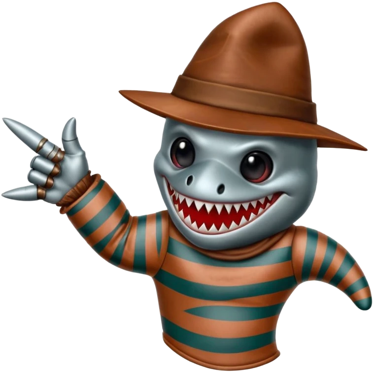 Freddy Krueger shark finger glove emoji