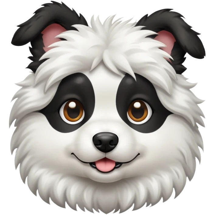 Black and white dog emoji