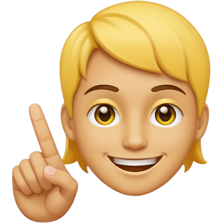 Face with middle finger Backwards (face only and face is yellow) emoji