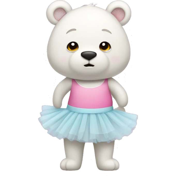 White bear wearing a tutu emoji