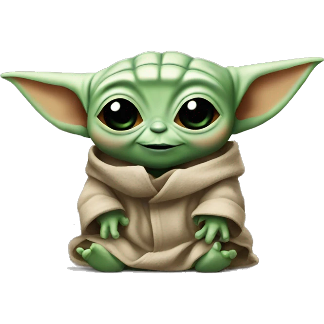 Baby Yoda cheeky  emoji