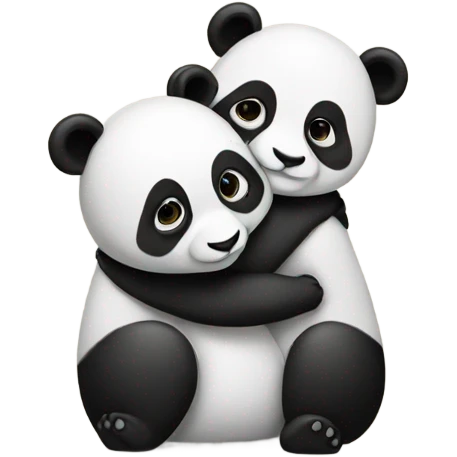 Pandas hugging  emoji