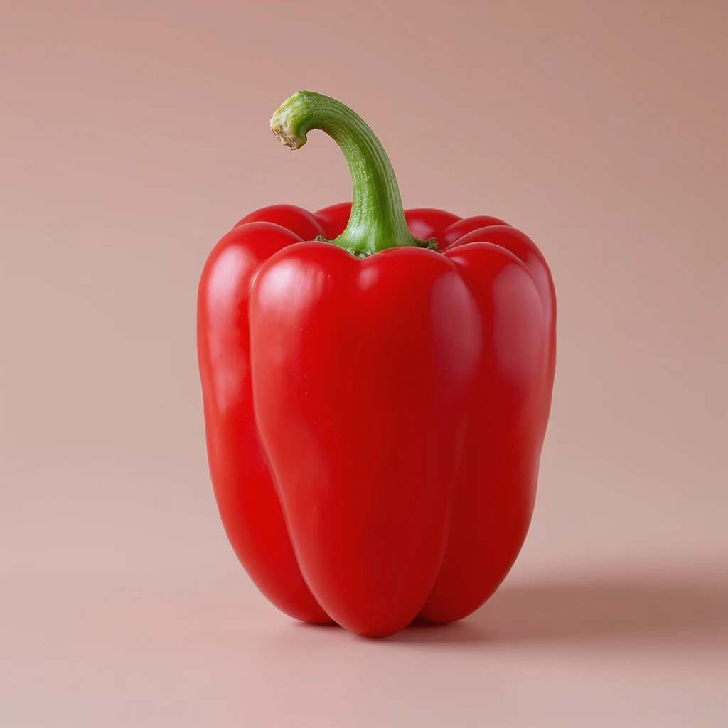 red capsicum, realistic, vibrant color, isolated, no background emoji