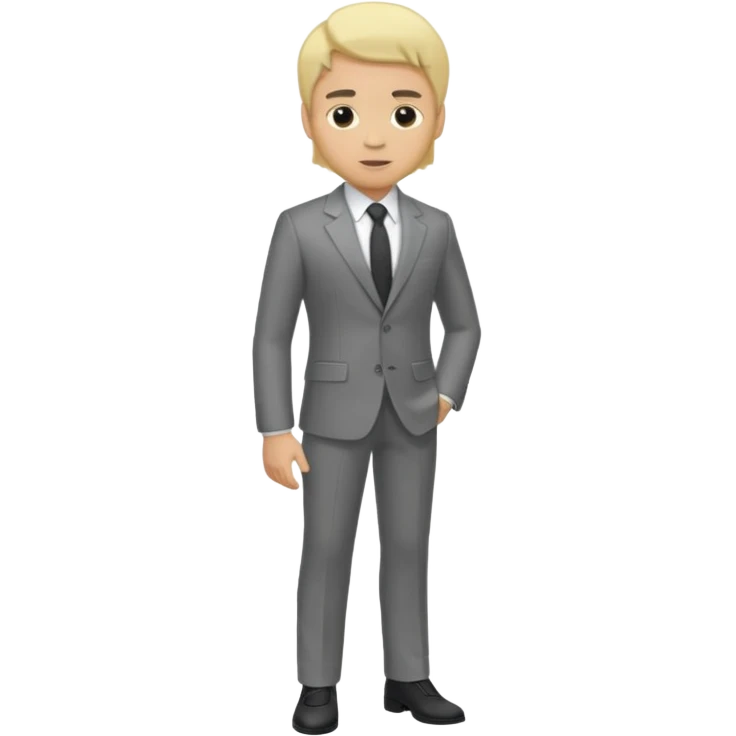 light skin blonde hair man full body emoji