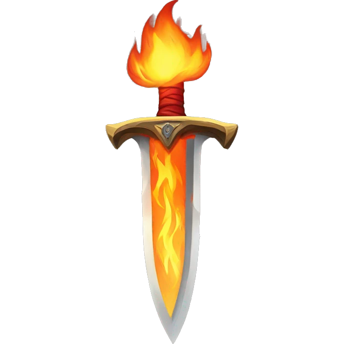 Flaming sword emoji