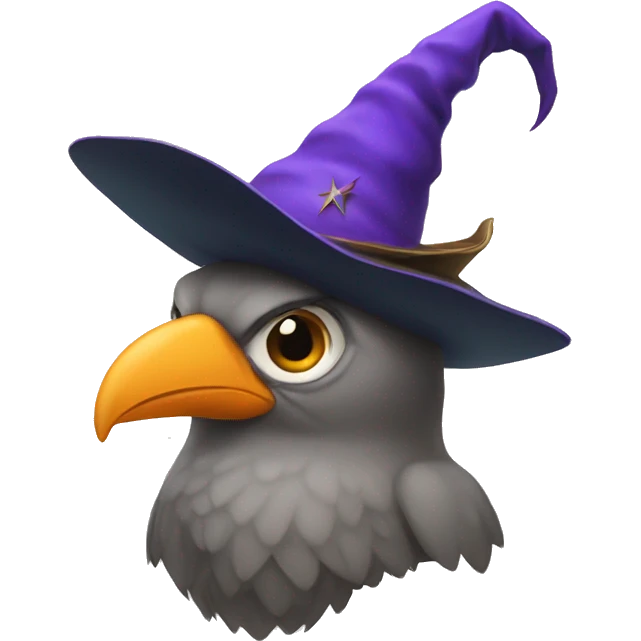 bird in a wizard hat emoji