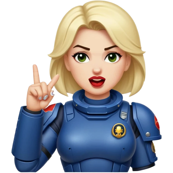 woman space marine crossed out middle finger and face with tongue out wink eye emoji