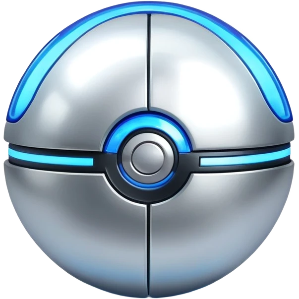 Mega Pokémon ball with energy effects emoji