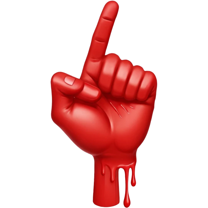Fist with red paint dripping onto arm  emoji