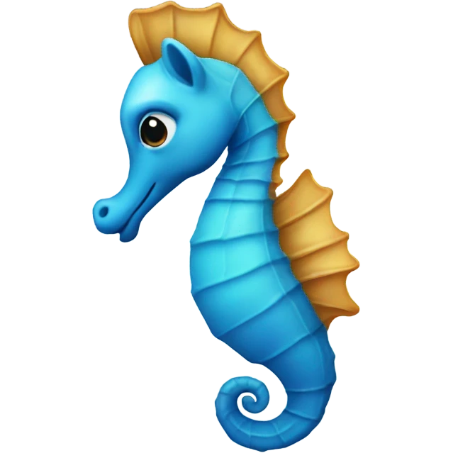 Seahorse blue  emoji