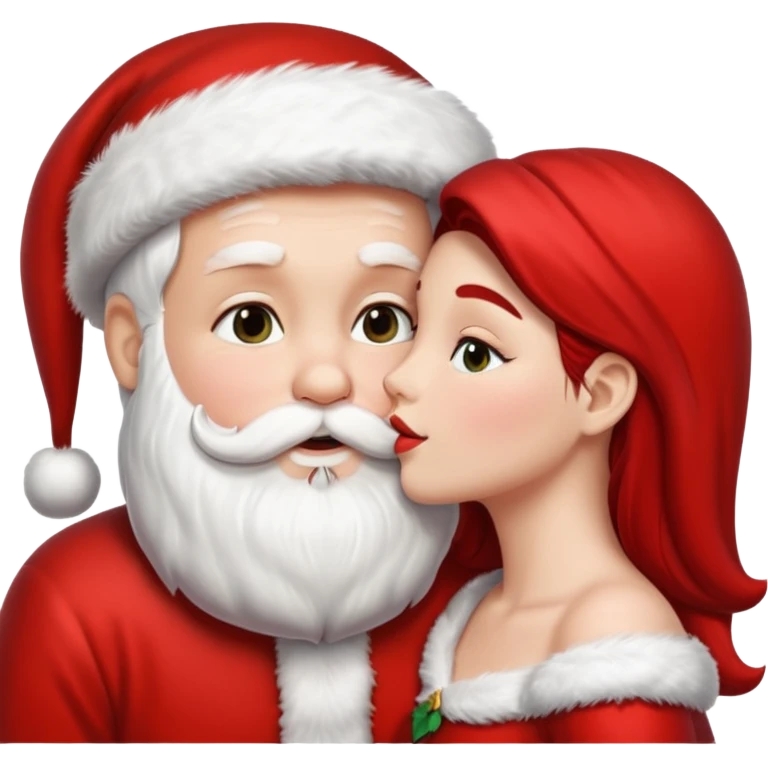 mommy kissing santa clause  emoji