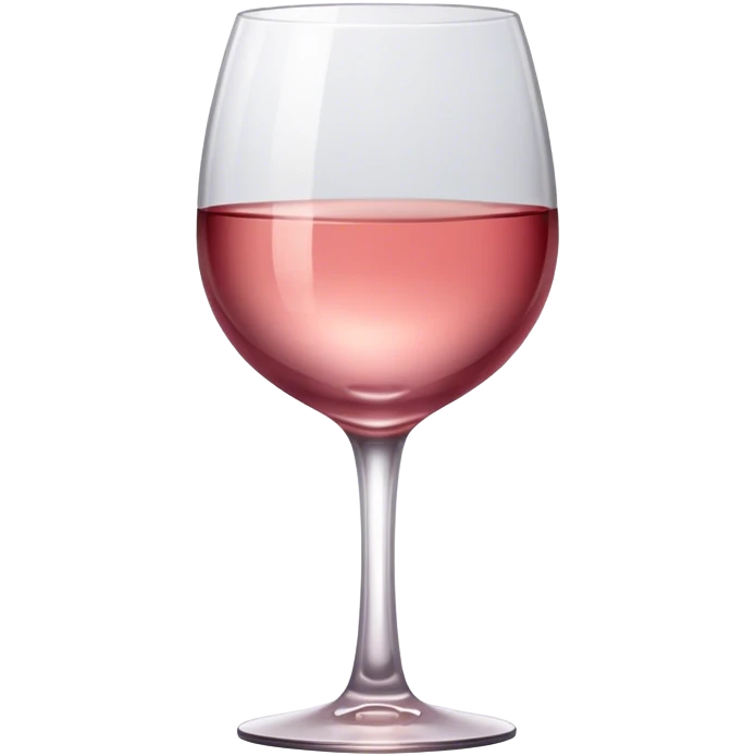 Wine glass with rose color emoji