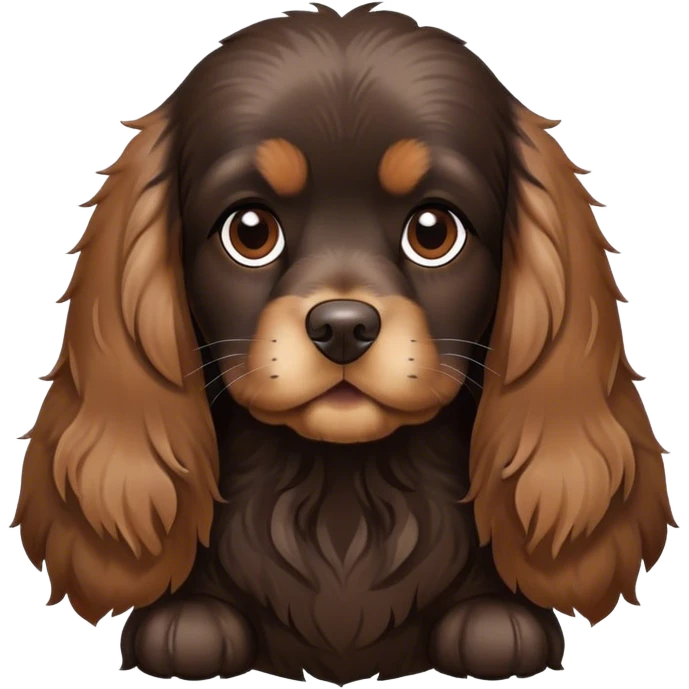 Black and brown Cocker Spaniel Dog emoji