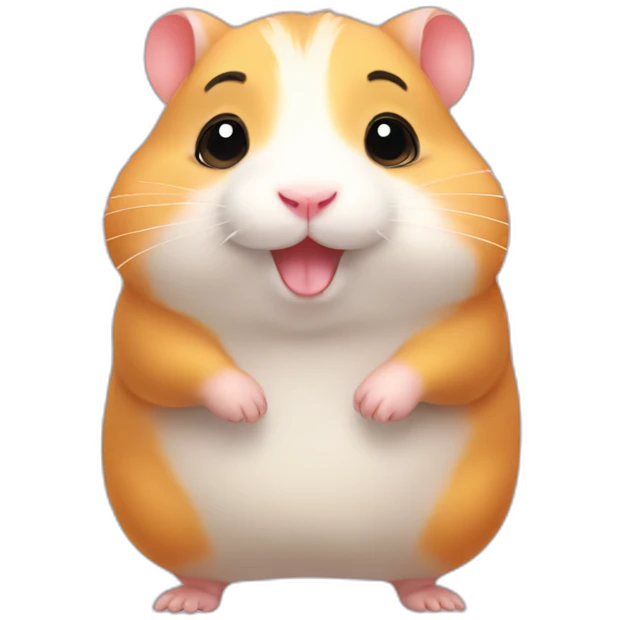 Cute little Chubby Hamster  emoji