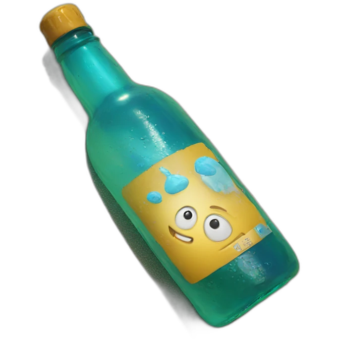 Bottle washed up on shore emoji