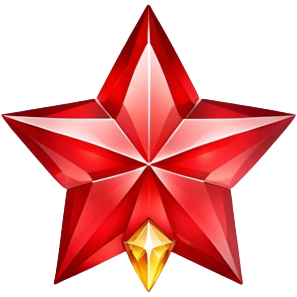 Red jewel star  emoji
