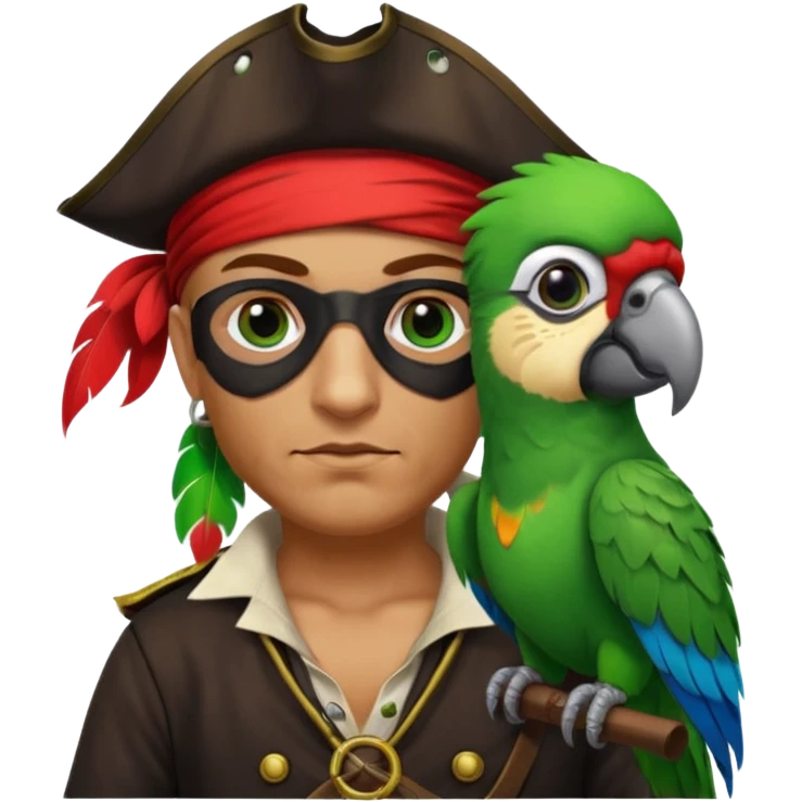 pirate and parrot emoji