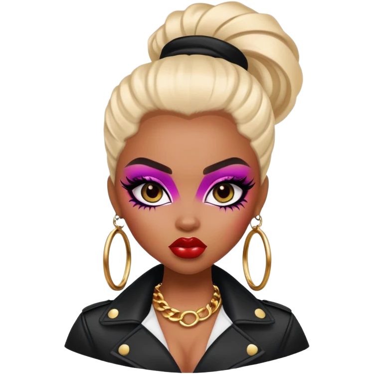 black pretty bratz baddie emoji