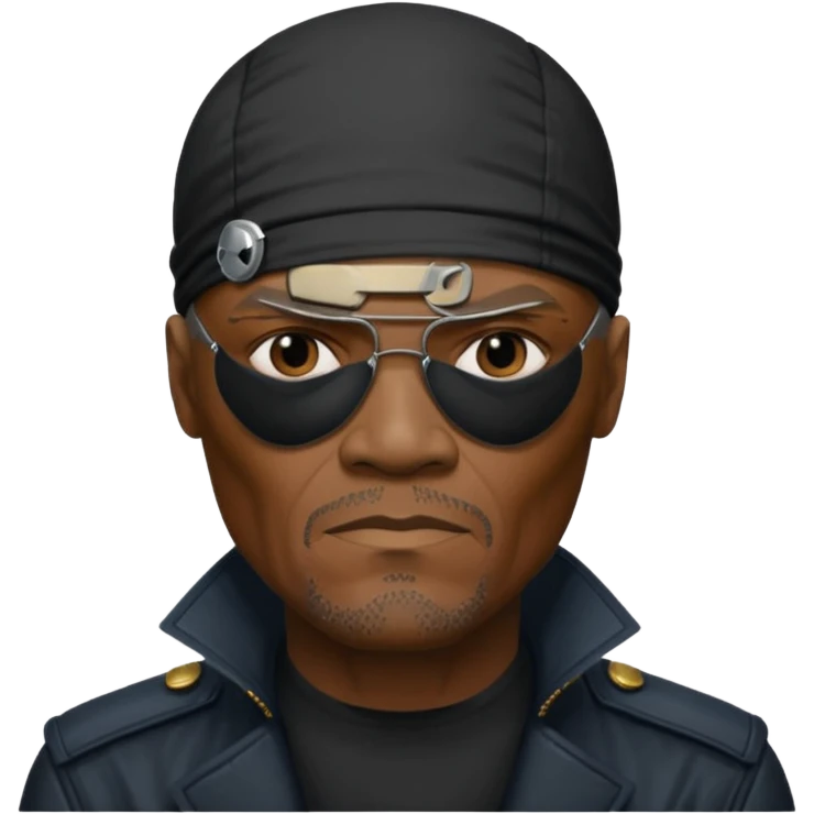 Nick Fury Samuel L. Jackson eye patch face only  emoji