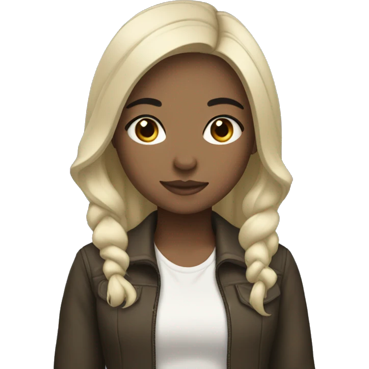 girl with black hair and light skin  emoji