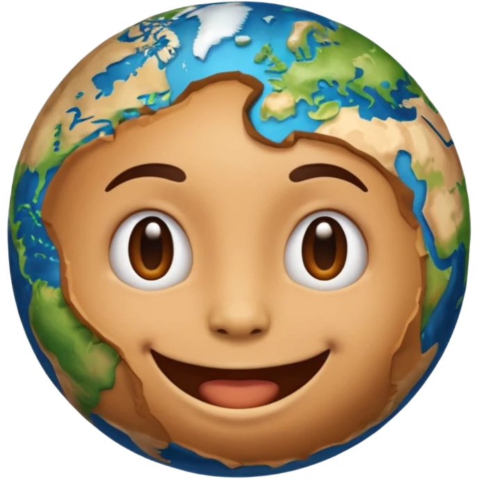 Planet earth emoji face on the office  emoji