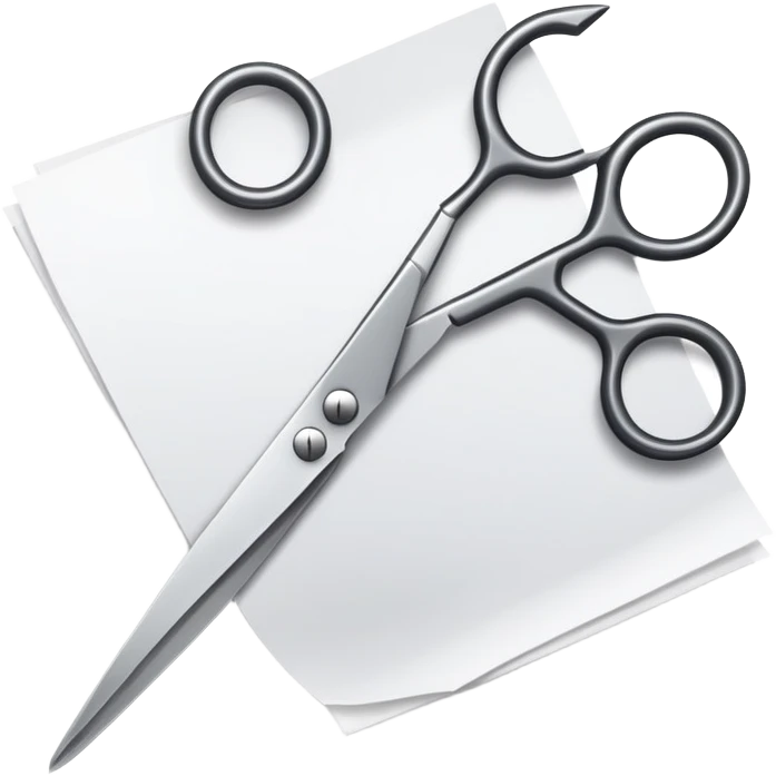 scissors cutting paper emoji