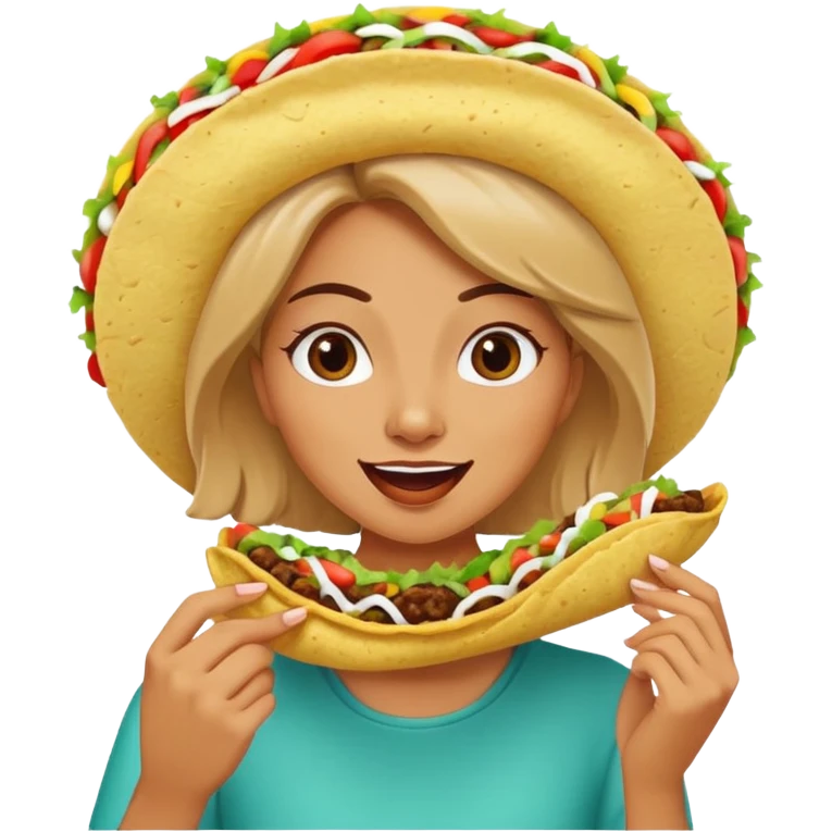 woman eating taco  emoji
