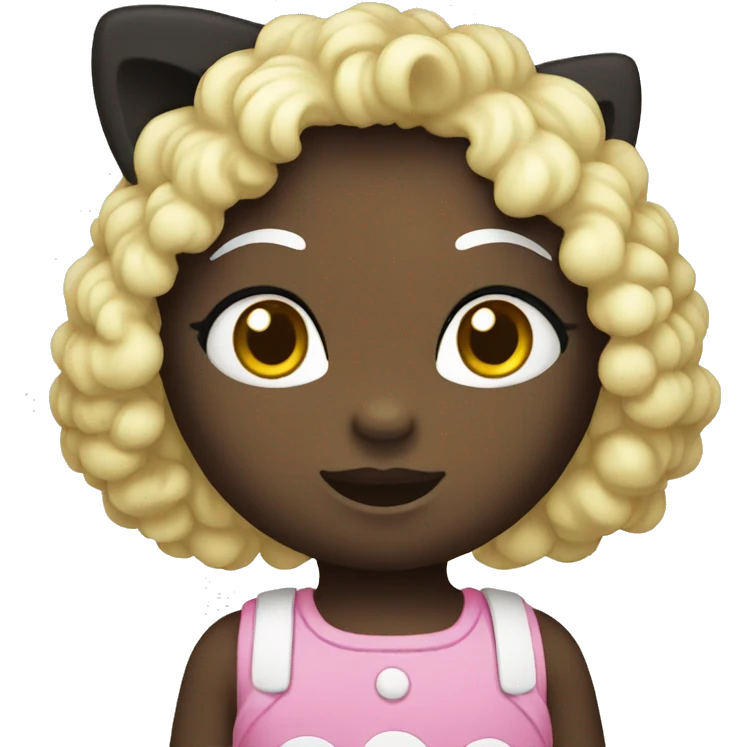 black hello Kitty  emoji