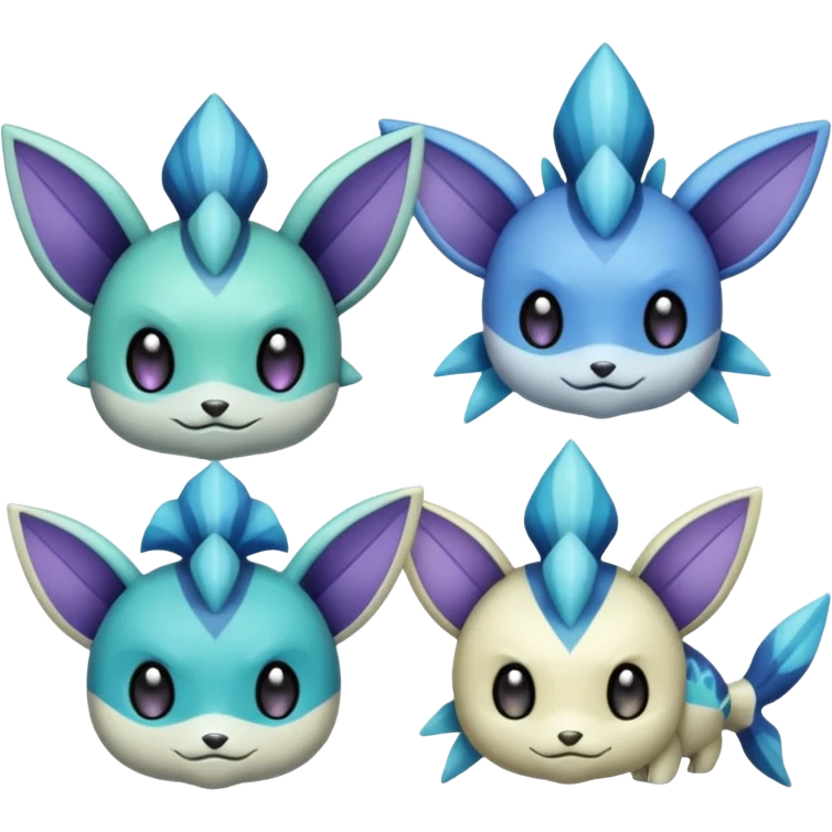 Meloetta-Noibat-Vaporeon-Dewott-Pokémon-Fakémon-creature emoji