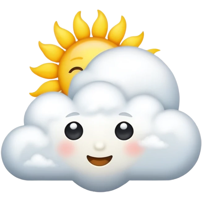 Sun with cloud emoji
