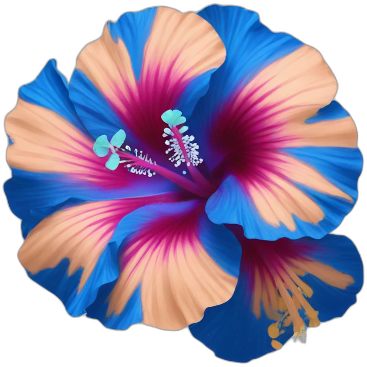 hibiscus bleu emoji
