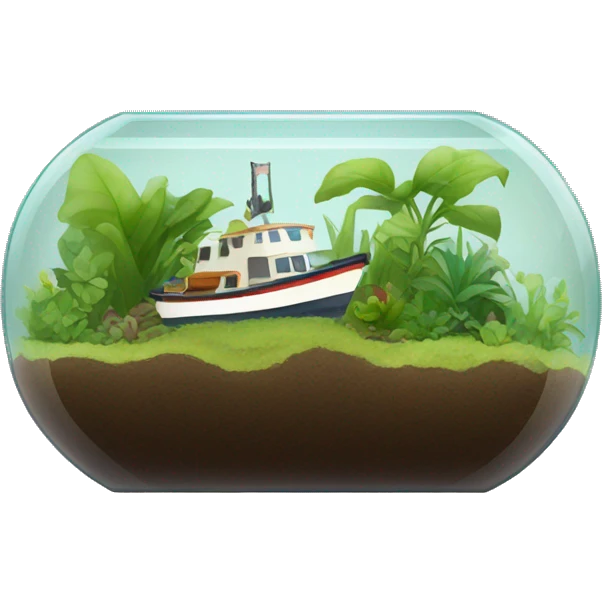 boat in a terrarium emoji