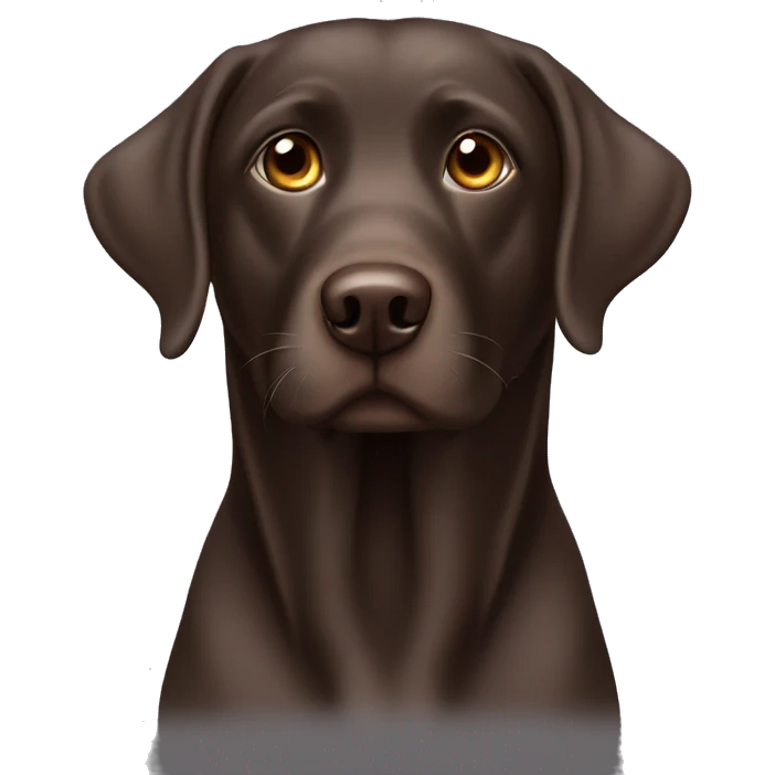 chocolate lab with grey hairs  emoji