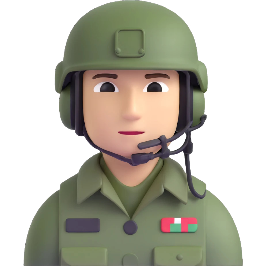 army man wearing helmet emoji