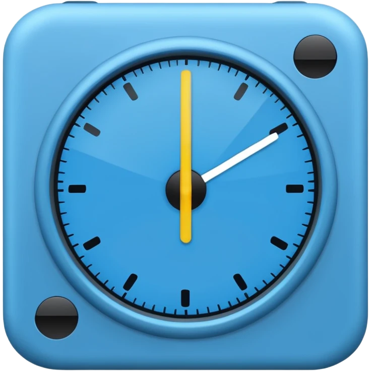 Focused Timer" (Blue Minimalist) emoji