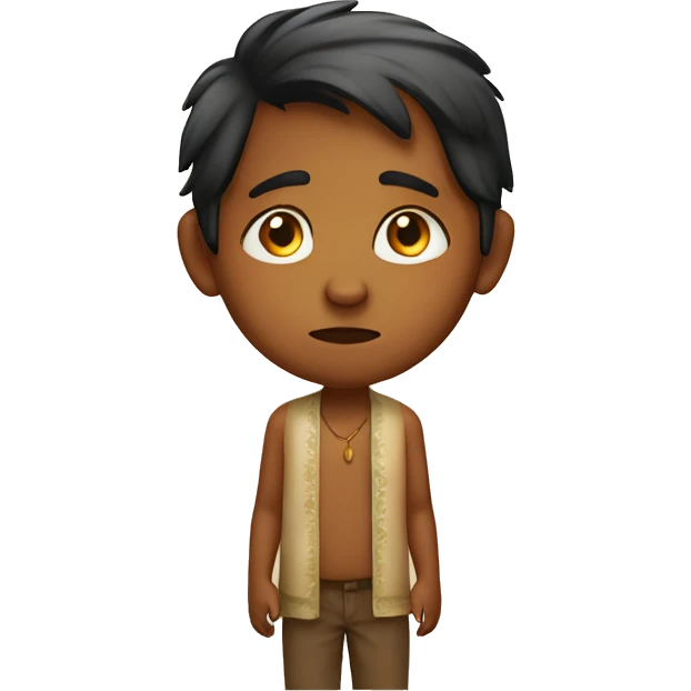 Indian boy saying sorry emoji