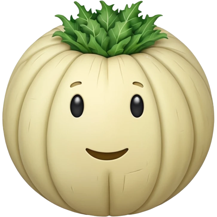 celeriac without green part and without eyes emoji