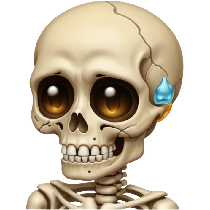 Squelette qui pleure emoji