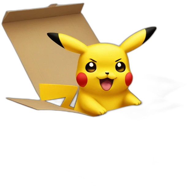 Pikachu in the box emoji
