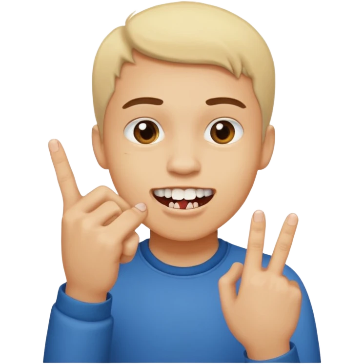 🙎🏻‍♀️ este emoji se tiene que Edgar mordiendo el segundo dedo, el que está a un lado del dedo gordo emoji