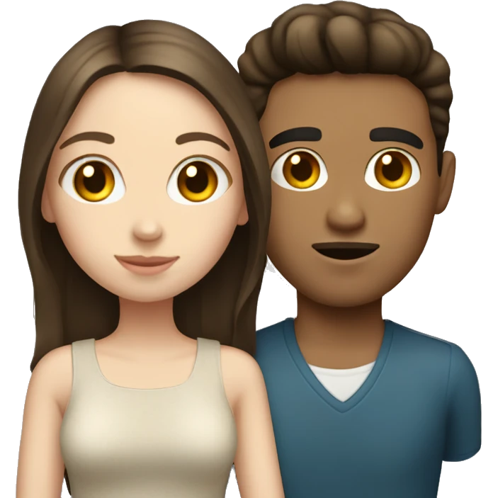 Pale brunette girl with mexican boyfriend emoji