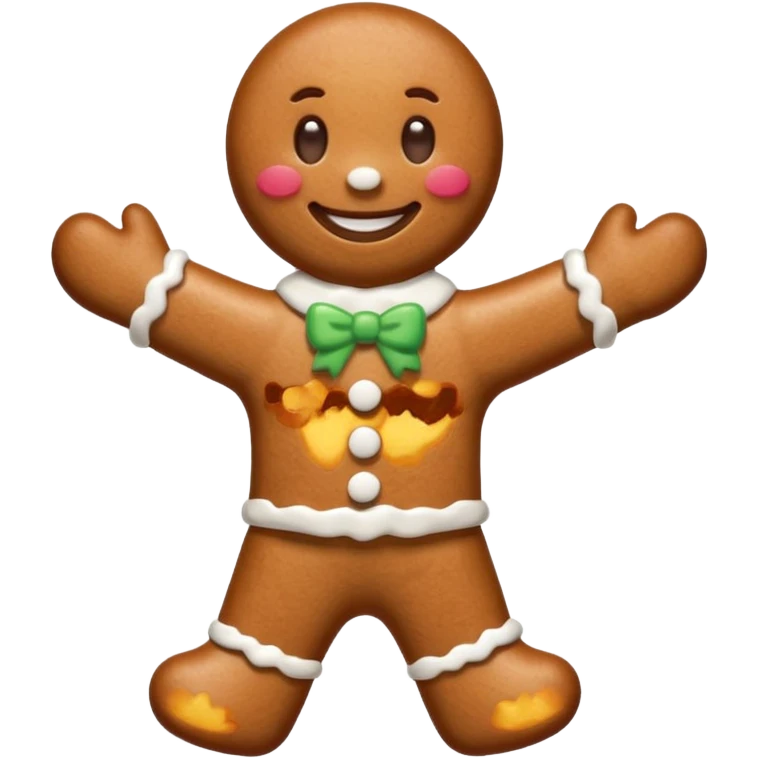 Omino di pan di zenzero con solo glassa bianca  emoji