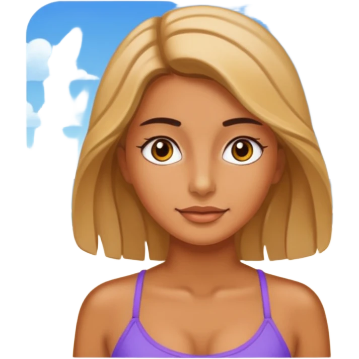 🏖️🧏🏻‍♀️ emoji