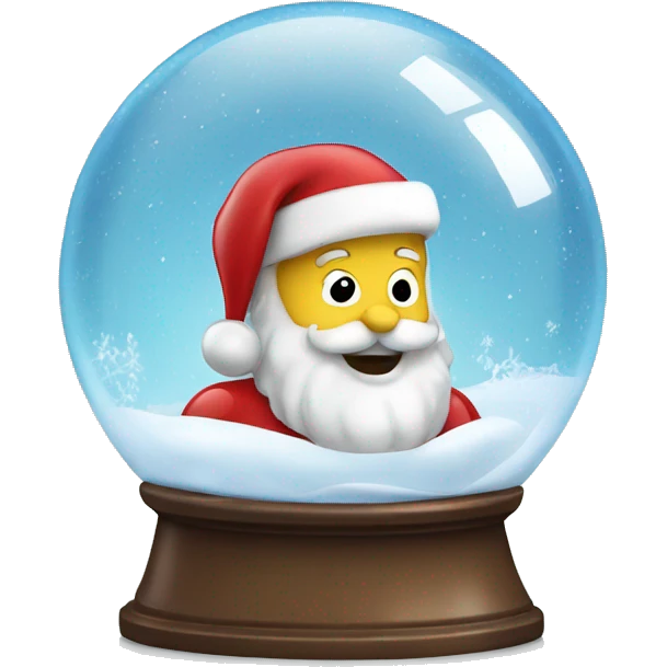Snow globe with Santa and snow in the inside  emoji